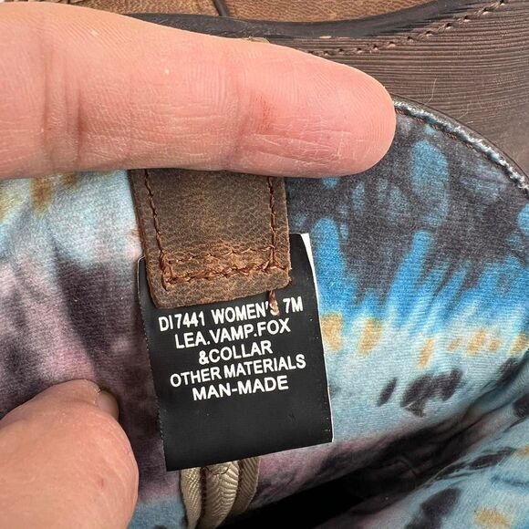 Dingo Women's Brown Leather Fringe Western Cowboy Boots Size 7 M - Picture 8 of 8